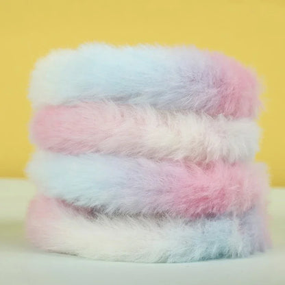 1m Plush Rabbit Hair Twisting Rod Color Fur Ribbon Tapes Rod DIY Gift Plush Twist Wire Stick Dog Toy Handmade Sewing Accessories