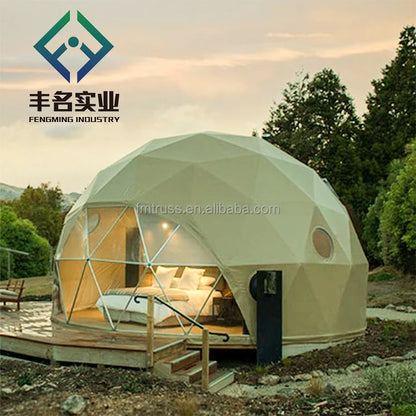 Luxury Roof Pvc Heated Eco Prefab Transparent Geodesic Dome Hotel Glaping House Desert Round Dome Exhibition Tent