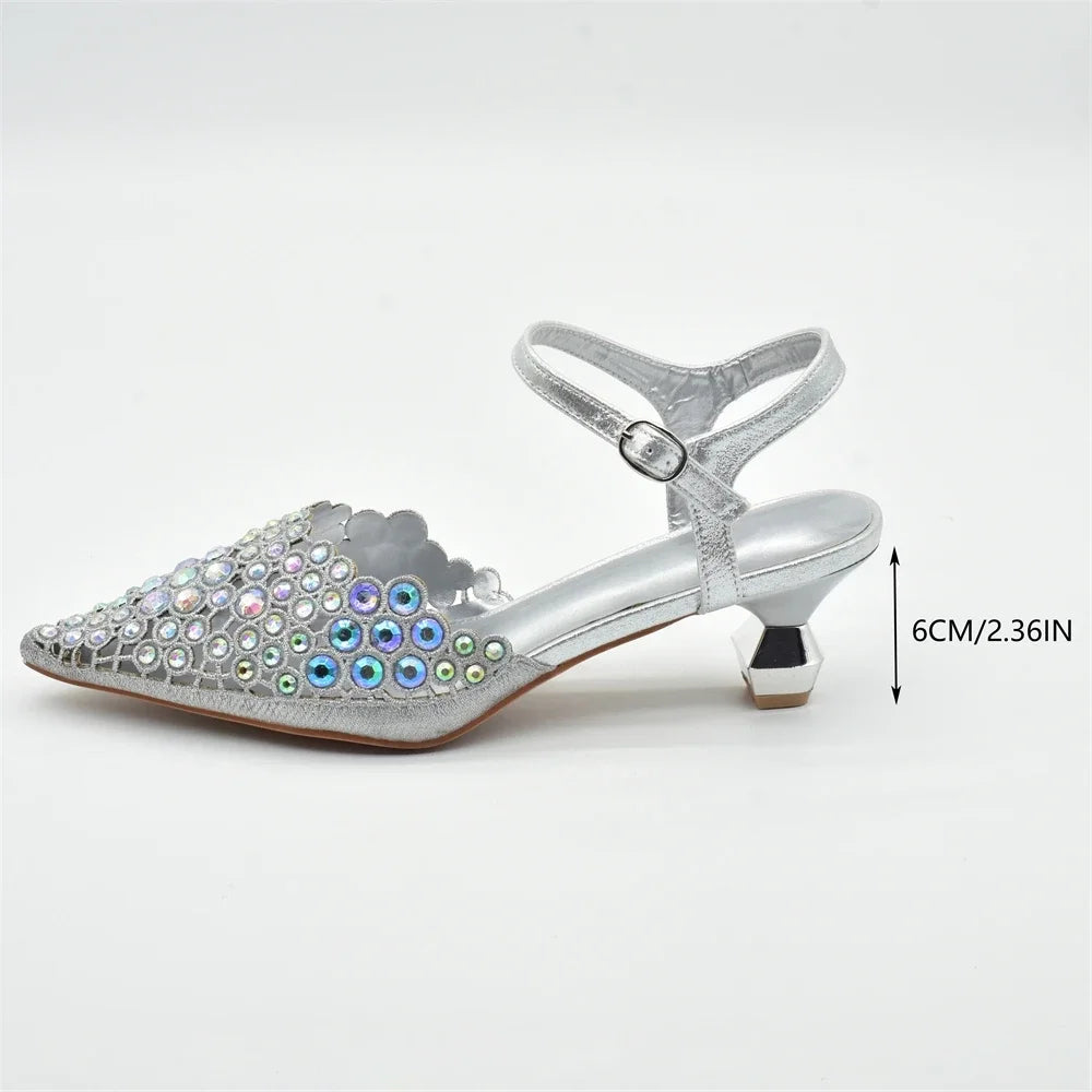 Hot Selling Pointed Toe Ladies Shoes Matching Bag Set for Nigeran Wedding Party Pumps Shoes for Women 2026 Designer Luxury