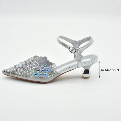 Hot Selling Pointed Toe Ladies Shoes Matching Bag Set for Nigeran Wedding Party Pumps Shoes for Women 2026 Designer Luxury