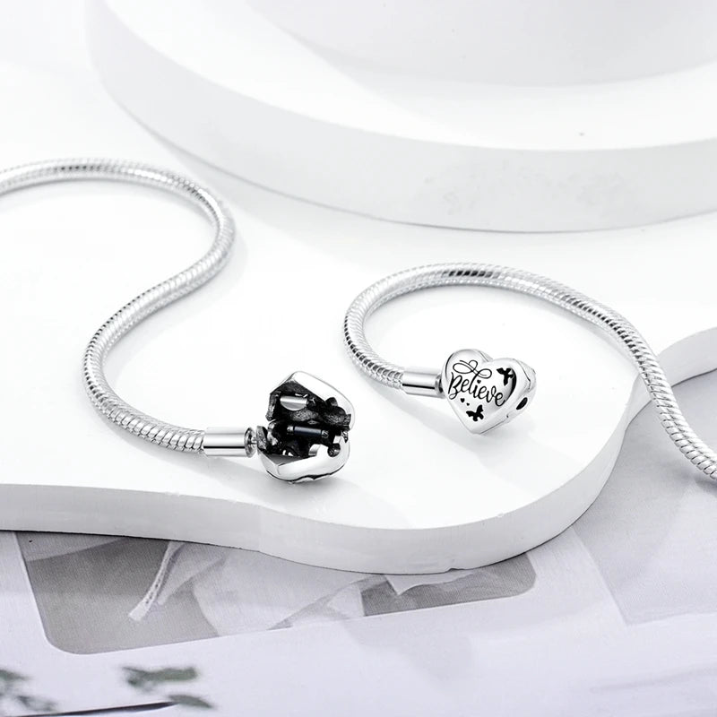 925 Sterling Silver Heart Love Snake Chain Bracelet Infinite Knot Butterfly For Women Fit Original Charms Beads Jewelry Gift