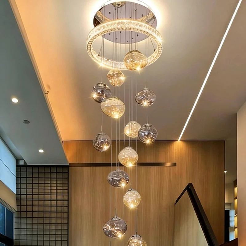 Modern Stair chandelier Pendant lights indoor lighting Ceiling lamp hanging light led Chandeliers for living room indoor lightin