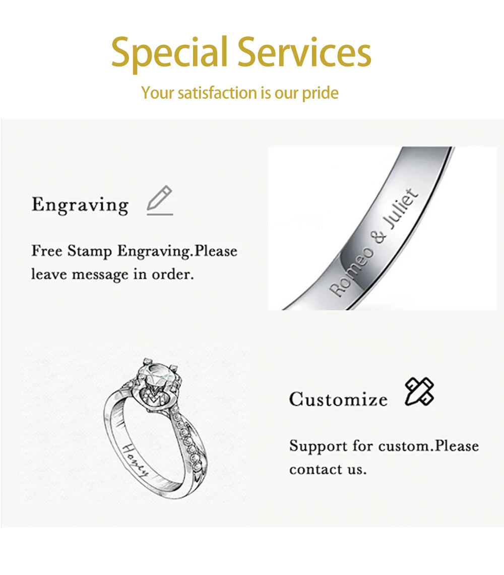 JOVOVASMILE Moissanite Engagement Ring 5 Carat 8*12mm Radiant Cut 18k White Gold Jewelry For Woman Wedding Gift lover