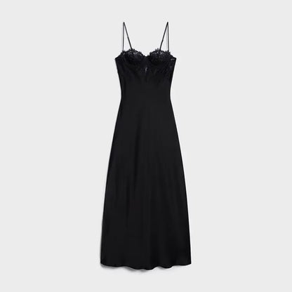 Sexy Women's Dress Halter Sleeveless Lace Patchwork Slim Dresses Female 2026 Summer Party Evening Fashion Elegant Lady Outfit