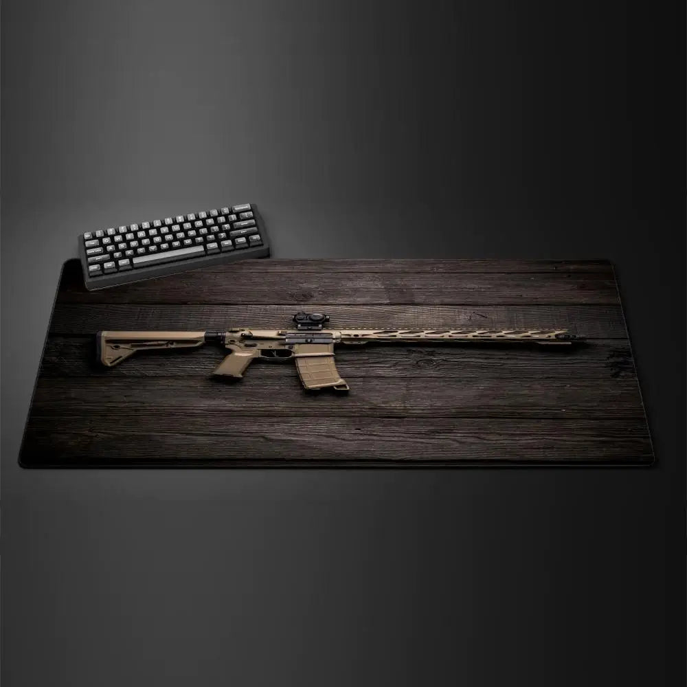 Large Gun Gaming Mouse Pad 900×400 Non-Slip Rubber Stitched Edges Desk Mat 3D Cool Gun Pattern Keyboard Pad Gaming Accessories