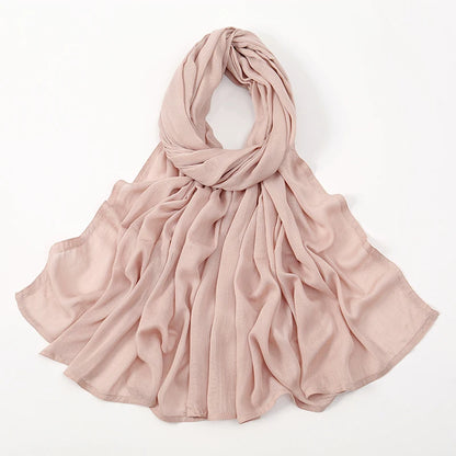 New Big Size Solid Rayon Modal Hijab Scarf Women Muslim Headscarf Wraps Shawl Femme Musulman Headband Islamic Turban 190*85cm