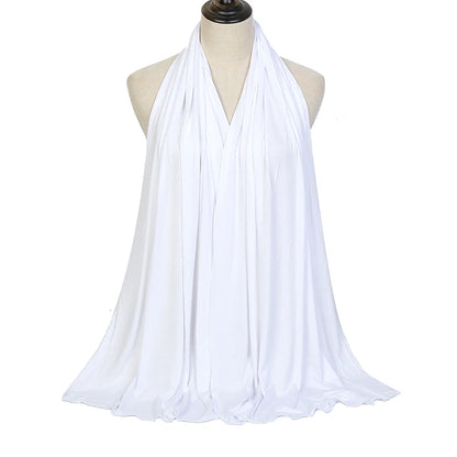 Premium Modal Cotton Jersey Hijab Scarf Long Muslim Shawl Plain Soft Turban Tie Head Wraps For Women Africa Headband 170x60cm