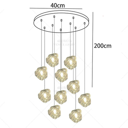 Light luxury home decoration pendant light, staircase light, living room pendant light, dining room light, indoor lighting