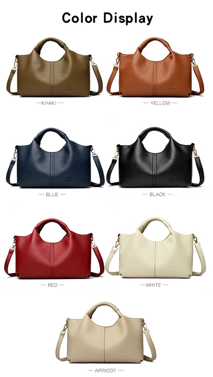 Authentic Leather Tote Bag Luxury Large Capacity Women's Single Shoulder Diagonal Crossbody Bags Fashion Simple Female Handbag