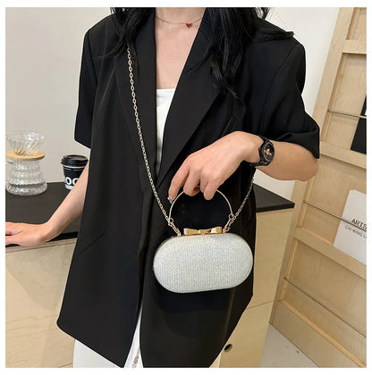 Luxury Sequined Hand-held Dinner Bag, Elegant Style Bag, High-end Chain Single-shoulder Crossbody Bag, Handbag for Wedding Party