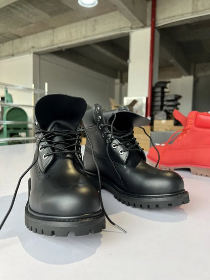 British Style Male Winter Comfortable Cow Suede Leather Round Toe Cross Tied Ankle Boots Solid Color Mid Heel Men Warm Footwear