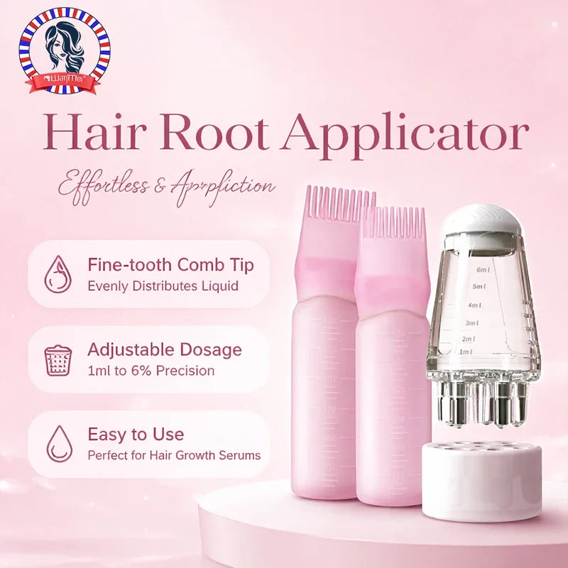 2/3pcs Hair Growth Essential Oil Applicator Bottle & 1ml Scalp Massage Comb Set - Anti-Loss, Scalp Care Tools for All Hair Types