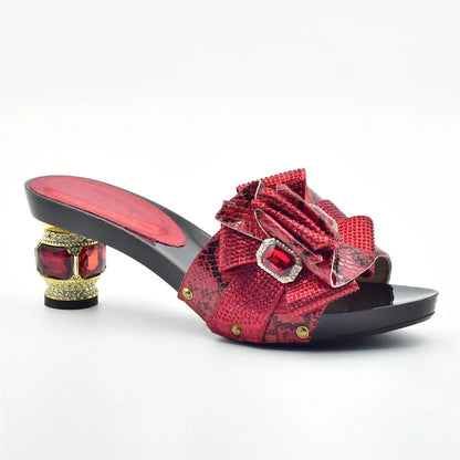 New Nigerian Women Party Pumps High Heels Designer Shoes Women Luxury 2025 Italian In Women High Quality African Wedding Shoes