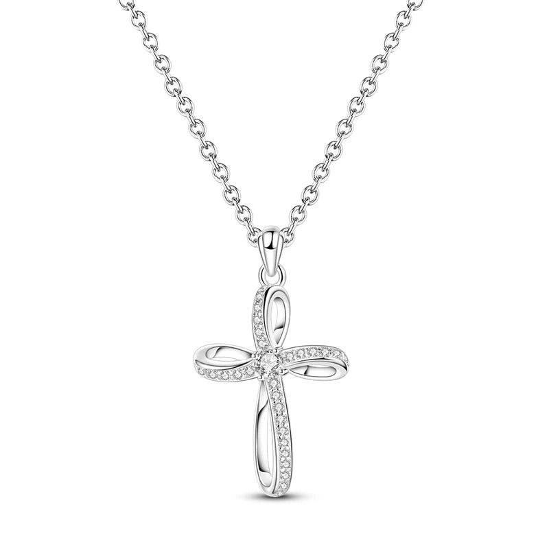 Luxury Necklace 925 Silver Original Sterling Zircon Dragonfly Butterfly Firefly Star Moon Chain Link For Women Wedding Jewelry