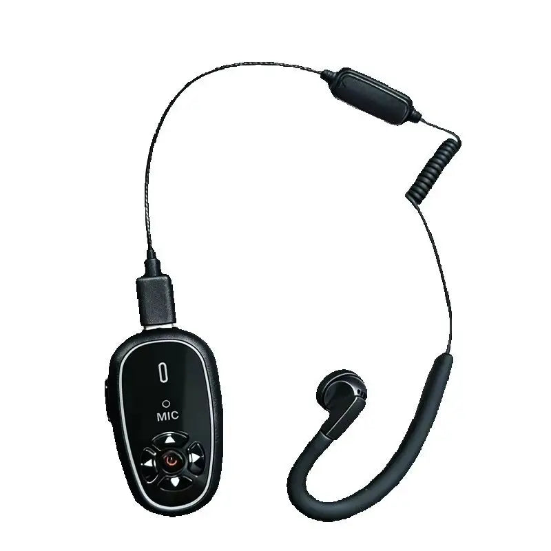 1PC Super Mini Walkie Talkies with Headset AI Voice Control Upgraded Versio Hands-Free  Charging 16Channels for Restaurant Hotel