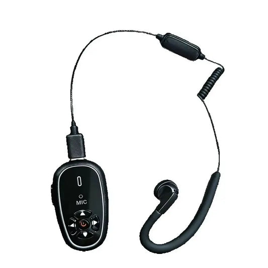 1PC Super Mini Walkie Talkies with Headset AI Voice Control Upgraded Versio Hands-Free  Charging 16Channels for Restaurant Hotel