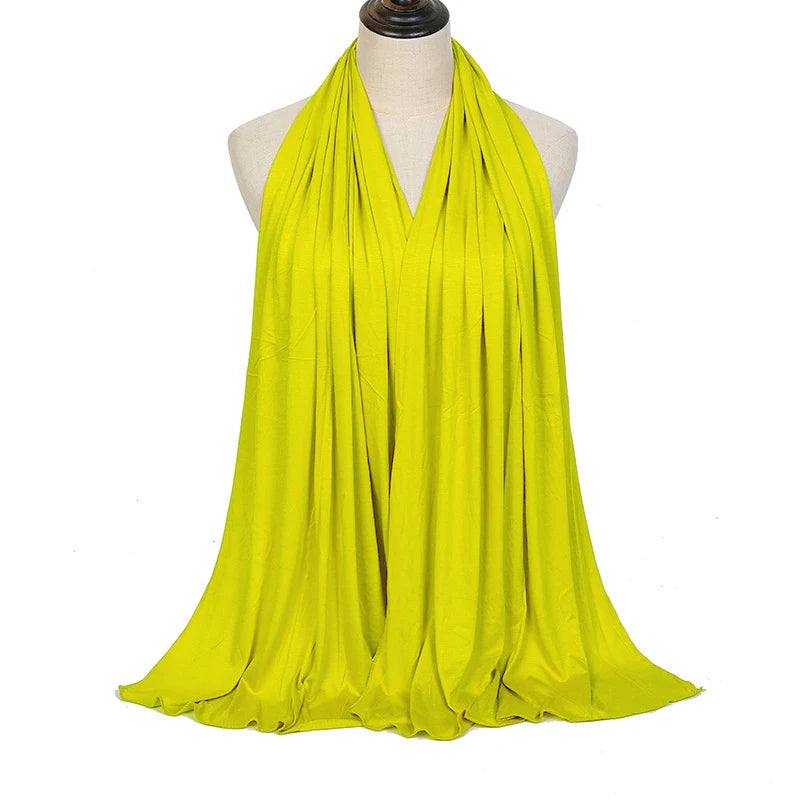 Premium Modal Cotton Jersey Hijab Scarf Long Muslim Shawl Plain Soft Turban Tie Head Wraps For Women Africa Headband 170x60cm