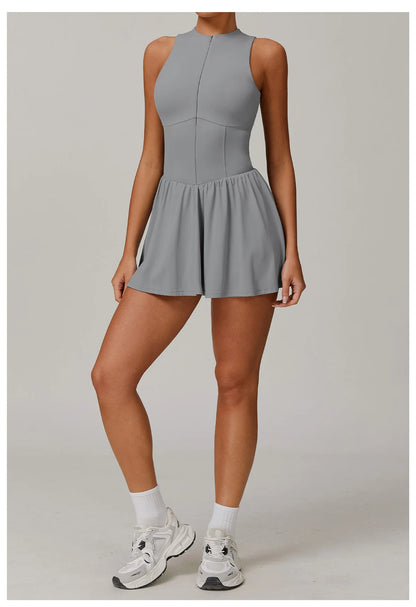 One-piece Suit Women Boilersuit Sports Jumpsuit Zipper Yoga Rompers Backless Sportswear Women Sleeveles Workout Bodysuits Female