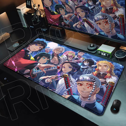 HD Printing Anime Mousepad Non-slip Rubber Base Office Deskmat XXL Student Writing Keyboard D-Demon Slayer Pc Gaming Accessories