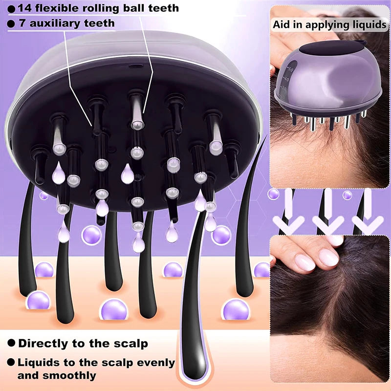 Hair Oil Scalp Applicator Massagers Liquid Comb Portable Massage Comb Essential Oil Liquid Guiding Massager Anti Hair Loss
