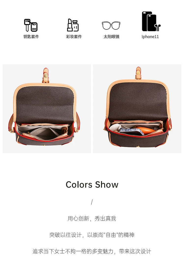 Fashion Women's Shoulder Bag Vintage Simple PU Leather Crossbody Bags for Women Luxury Designer Bag Ladies Purses and Handbags