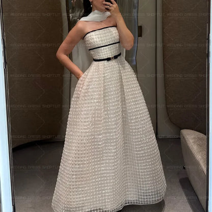 TLIT Luxury Prom Dress A-Line Sleeveless Strapless Sparkle Prom Gown Long Modern Women's Formal Evening Dresses 2026 Customized
