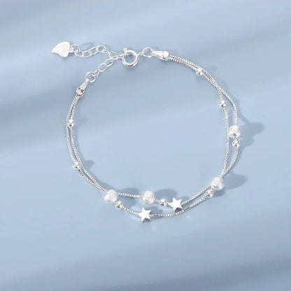 925 Sterling Silver Beautiful Bead Bracelets For Women Korean Fashion Designer Adjustable Bead Bracelet Luxury Original Jewelry