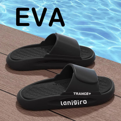 2025 New Men's Summer Slides - Trendy Outdoor/Indoor Slippers Non-Slip & Odor-Resistant Couple Matching Sandals for Home/Beach