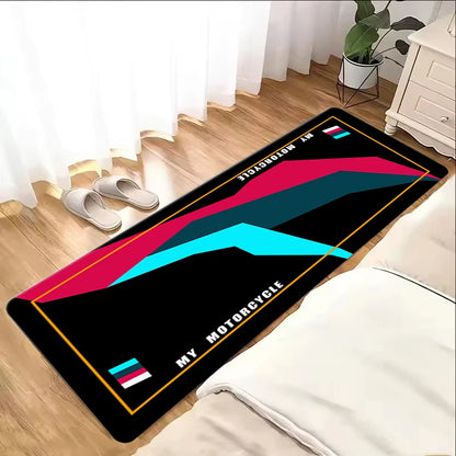 My Motorcycle Parking Carpet, Bedroom Mat, Racing Mat, Display Mat, Non-Slip Dirt-Resistant, Easy to Wash, Soft Mats