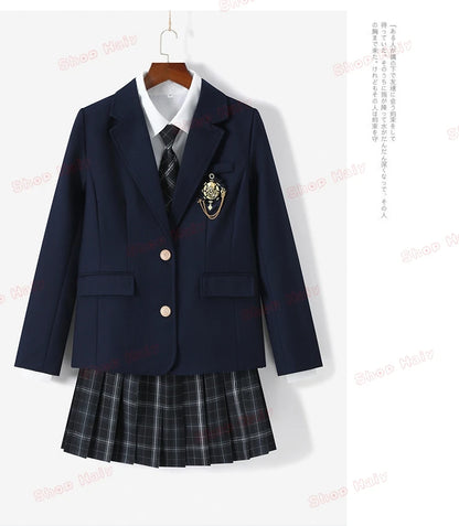 JK Japanese School Uniform Jacket Girls Multicolor Graduation Outfit for Harry Magic Academy with Sexy Pleated Skirt Tie Set New