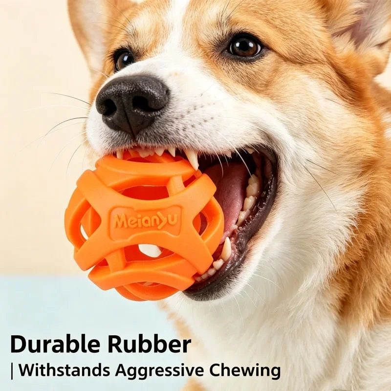 Floating Dog Chew Ball Indestructible Rubber Teeth Cleaning Molar Toy for Small-Medium Dogs Summer Pool Beach Water Play