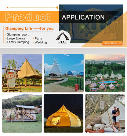 Tents Camping Outdoor Heavy Duty Luxury 6m Geodesic Dome Tent Glamping Dome With Bathroom