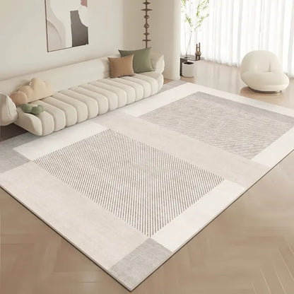 VIKAMA Nordic Style Living Room Carpet Soft Non-Slip Dirt Resistant Mat for Sofa End Table Bedroom Cloakroom Home Decor