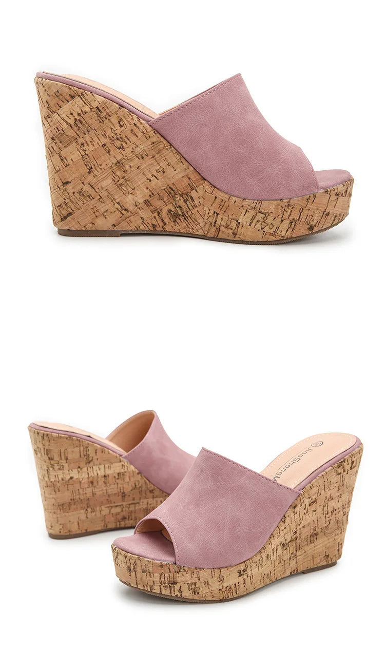 11CM Super High Heels Platform Sandals Women Wedges Open Toe Shoes Ladies Summer Slip On Slippers Beach Slides Femmes Sandalias