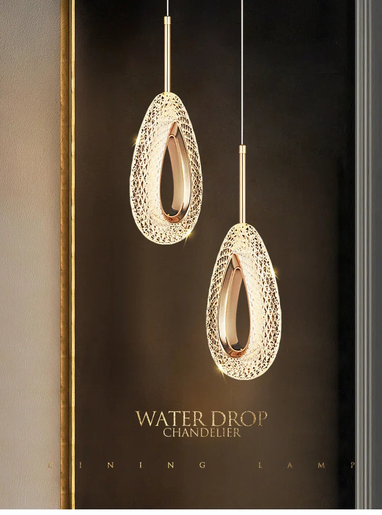 Modern Crystal LED Pendant Lamps Indoor Lighting For Home Decor Led Lights Living Room Bedroom Bedside Hanging Lamp