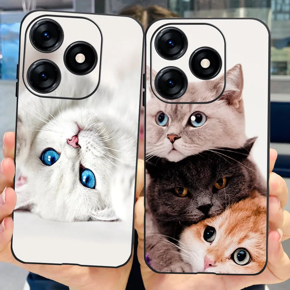 Phone Case For Tecno Spark 10 10C 2023 Fashion Flower Cat Butterfly Soft Silicone TPU Cases For Tecno Spark10 Spark10c KI5q KI5k