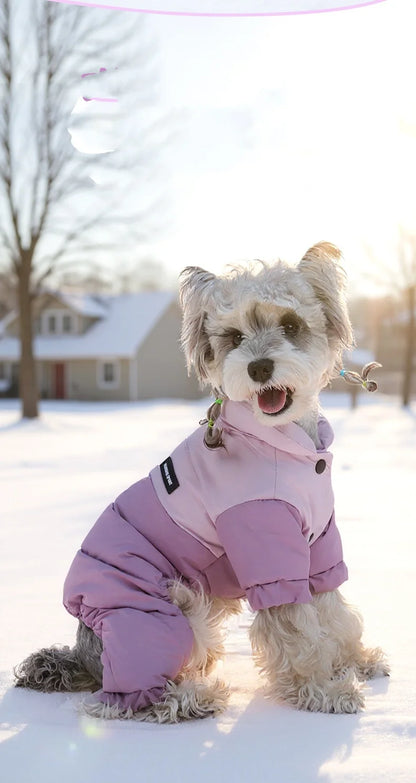 Winter Warmth Cotton Clothing for Pet Thickened Jumpsuit Coat Graphene Windproof Waterproof Pullable Dog Clothes