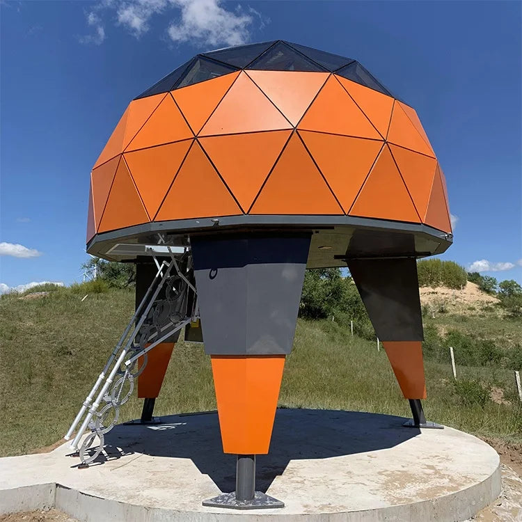 Custom Windproof Igloo Dome Camping Crystal Dome Tent Luxury Aluminum Glamping Geodesic Glass Dome House Tent With Bathroom