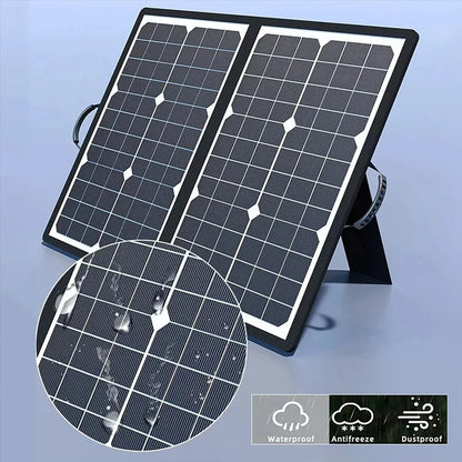 Solar Panel Kit Complete Outdoor 1000W Foldable Solar Power Station Portable Generator Charger 18V for Car Boat Caravan Camping