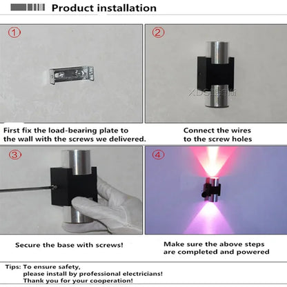 Indoor LED wall lamp 3W 6W aluminum lighting bedroom living room decoration corridor bar KTV lamp corridor wall lamp A85-265V