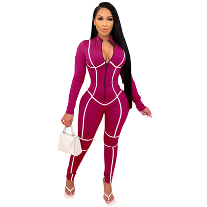 Solid Color Women Jumpsuits For Spring Autumn 2026 Long Sleeve Loose Fashion Streetwear Overalls Sports Pants Trousers
