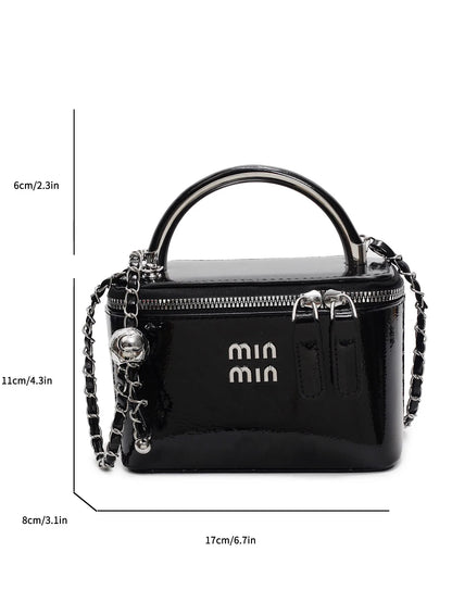 Women Square Handbags 2025 Spring Fashion Chains Crossbody Bags Soft PU Shoulder Bag Ladies Elegant Chic Mini Mobile Phone Bags