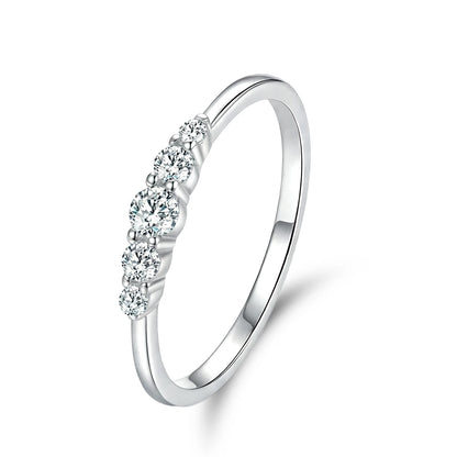 925 Sterling Silver Fashion Gorgeous Shiny Round Zircon Ring For Women Engagement Wedding Party Luxury High Quality Fine Jewelry