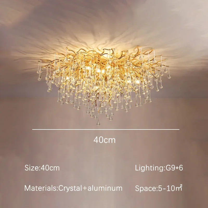 Rectangle Luxury Gold Crystal Chandelier For Dining Living Room Lobby Kitchen Table Modern Lurxy Gold Crystal Celling Chandelier