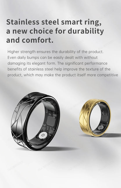 2026 Smart Ring Health and Sleep Tracker Heart Rate Blood Oxygen Monitor Brush Video 5ATM Waterproof Multi Sports Men Women Ring