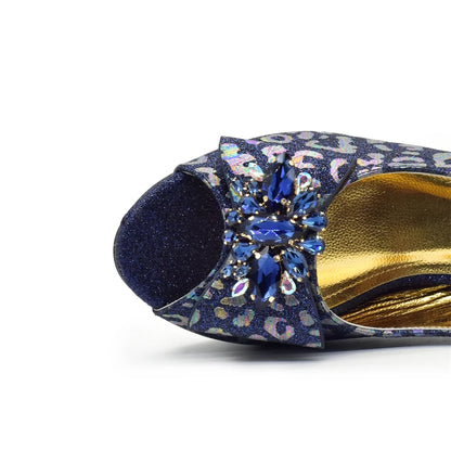 African Matching Shoes and Bags for Party Nigerian Ladies Super High Heels Sandals for Party Elegant Heeled Shoes for Women