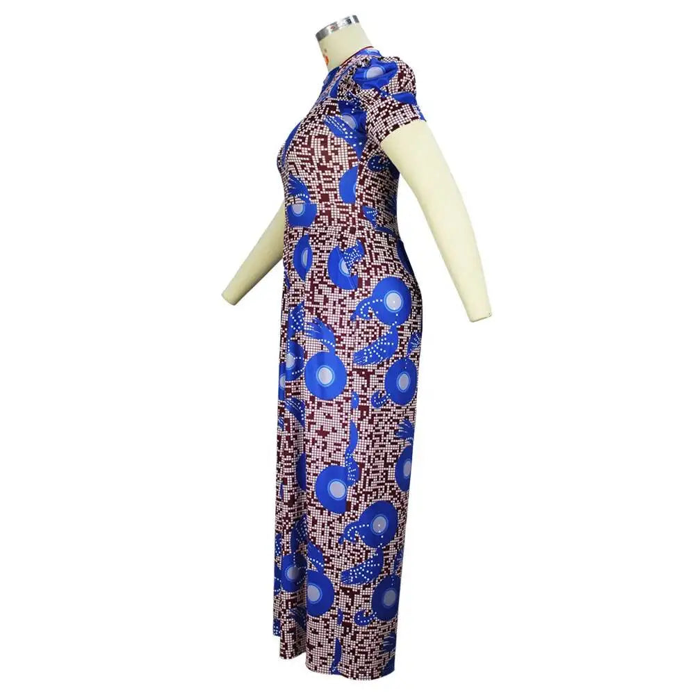 Loose Women's 2025 Summer Wide Leg Pants Letter Printed Short Sleeves Bubble Sleeves Large Size Jumpsuit