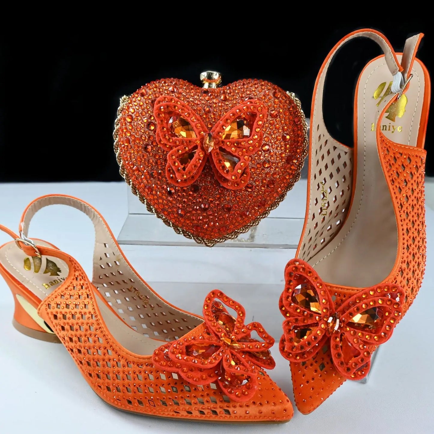 Doershow hot selling Shoes and Bags To Match Set Italy Party Pumps Italian Matching Shoe and Bag Set for Party!   SQ1-1