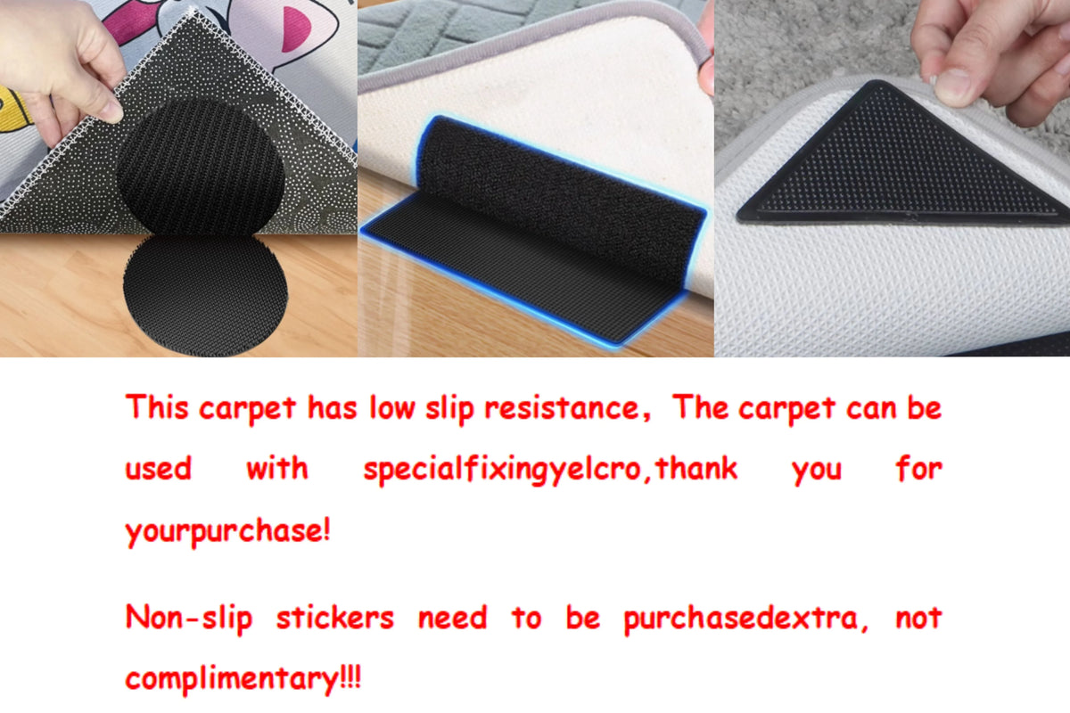 VIKAMA Ocean Style Bathroom Floor Mat Faux Cashmere Non-Slip And Easy To Clean For Bathroom Bedroom Bedside Floor Mats