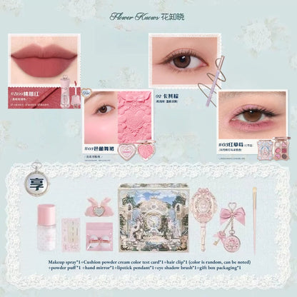 Flower Know Strawberry Cupid Box Collection Make Up Sets Cosmetics Full Set Palette Pressed Powder Blush Lipstick Mystery Box